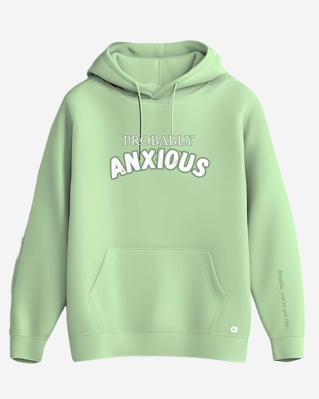Chica con hoodie NARA “Probably Anxious”, mezcla de calma y autenticidad – imagen 5